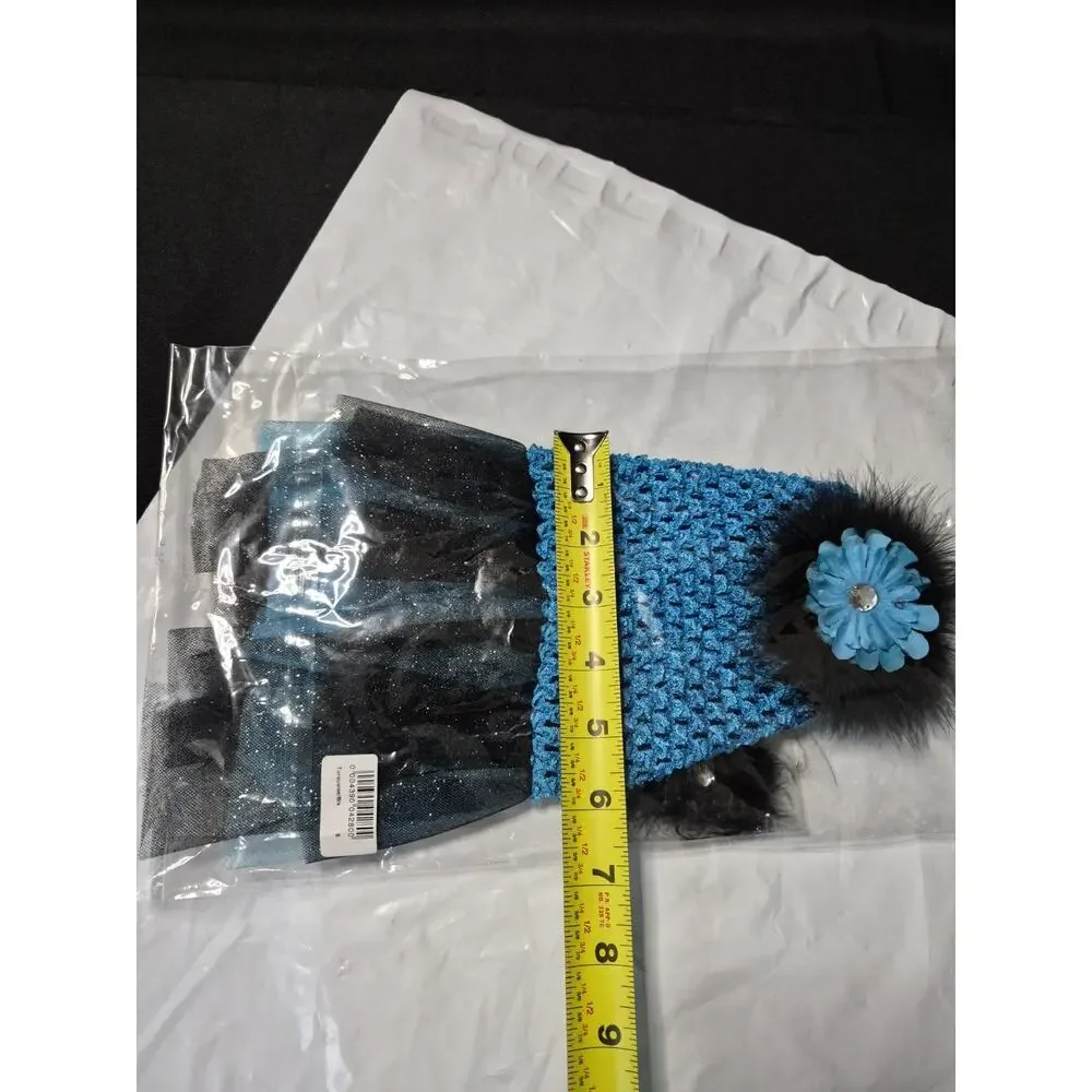 Dog , Cat Dress Tutu Black Blue Pet Outfit Size S Holloween Costume Puppy Skirt